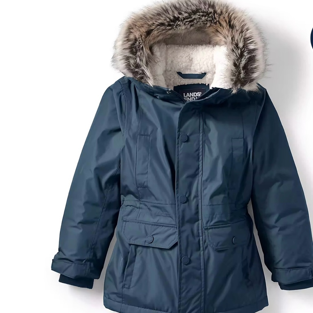Lands End NWT down jacket kids size M (10-12)